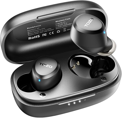 TOZO A1 Mini Wireless Earbuds Bluetooth 5.3 in Ear Light-Weight Headphones Built-in Mic Calls